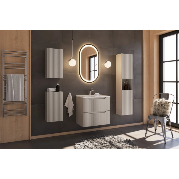 Szafka pod umywalkę 80cm 2 szuflady Kaszmirowy Mat NOVA CASHMERE 82-80-2S, Comad